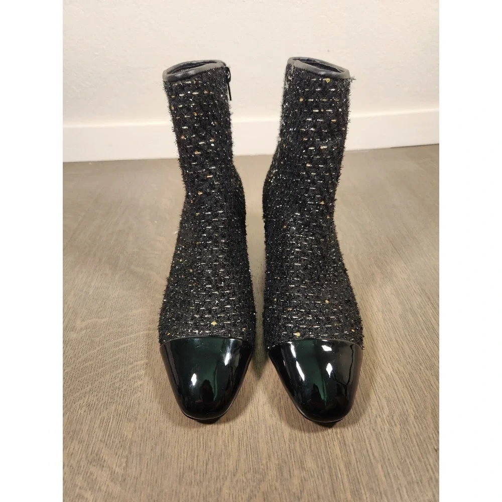 NEW Women $149 Steve Madden Eiffel Booties Women 9 BLACK MULTI Boots